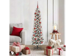 Vidaxl Árvore De Natal Artificial Branco 150 Cm Pvc, Metal E Plástico
