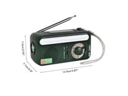 Rádio De Manivela Solar, Rádio Portátil Multibanda Am Fm Sw Com Banco De Energia E Alarme Sos Para Emergências Em Acampamentos Olysi Shop