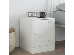 Vidaxl Mesa De Cabeceira 34,5x39x44 Cm Aço Branco