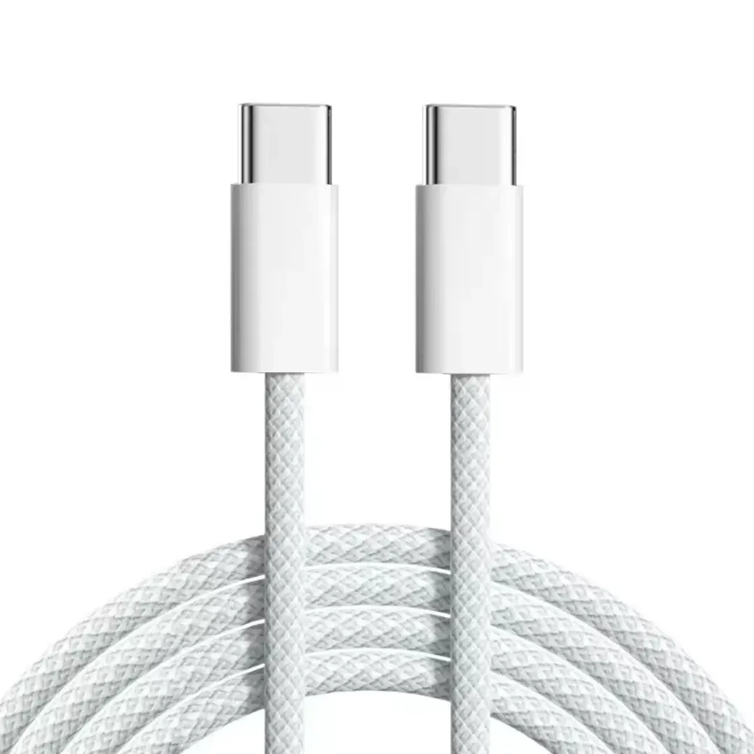 Carregador De 3 Metros Compatível Com Samsung Iphone, Rápido, Usb-c, Cabo Branco