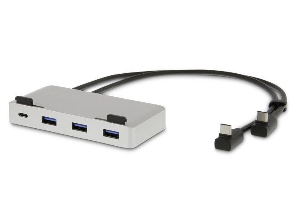 Lmp 19095 Base &amp; Duplicador de Portas com Fios Usb 3.2 Gen 1 3.1 Gen 1 Type-C Prateado