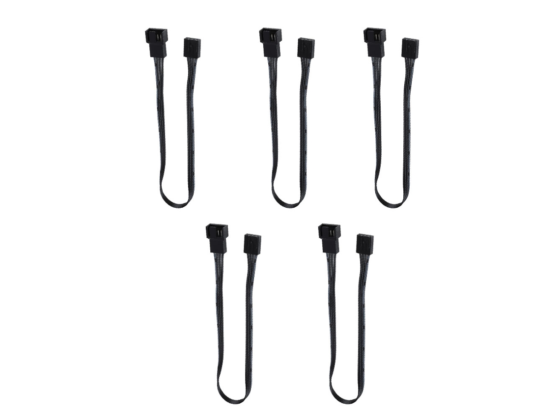 5 Cabos De Extensão De Alimentação Para Ventilador 4pin, Conector Pwm Para Gabinete De Computador