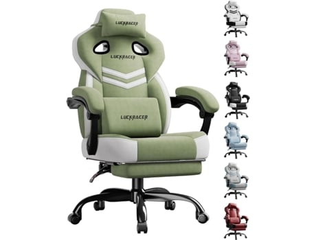 Cadeira De Jogo,escritório Com Braços Conectados,ângulo De Inclinação De 90 155°,tecido Funcional Resistente Luckracer