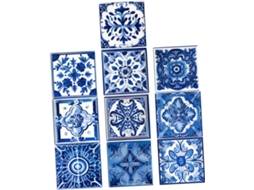 Conjunto De 10 Adesivos De Azulejo Marroquino, Autoadesivos, Decorativos E À Prova D'água.