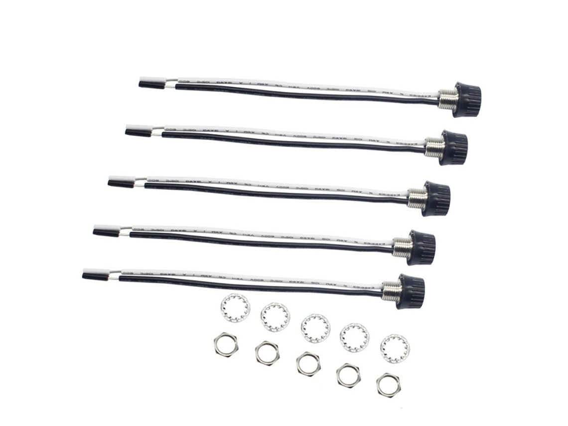 Conjunto De 5 Interruptores Liga Desliga Com Rosca 3 8 Polegadas, 1, 5a, 250v, 3a, 125v, Instalação Por Pressão Para