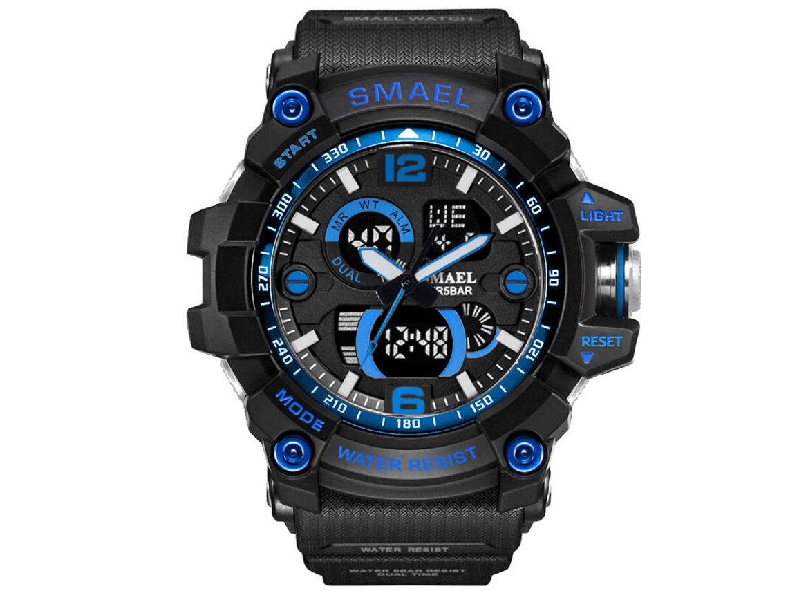 Relógio de Quartzo Smael Masculino com Pulseira de Resina Impermeável