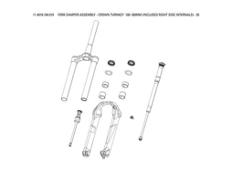 Garfo completo do kit de compressão Rockshox crw Trnk 100-160mm 35 A1 2021]