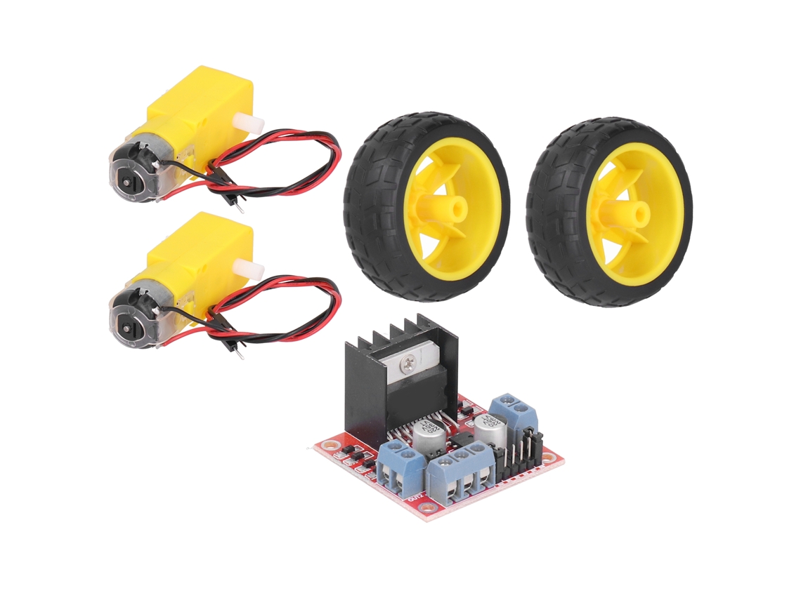 Pneus E Rodas De Carro Rc, Motores Elétricos Dc3‑6v, Módulo L298n Para Acessórios De Carro Controle Remoto
