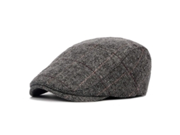 Gorros Planos De Invierno Para Hombres Gorras Newsboy Con Pico Ajustable De Lana Y Poliéster