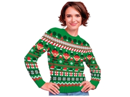 Suéter de Natal Elfo Verde para Mulheres
