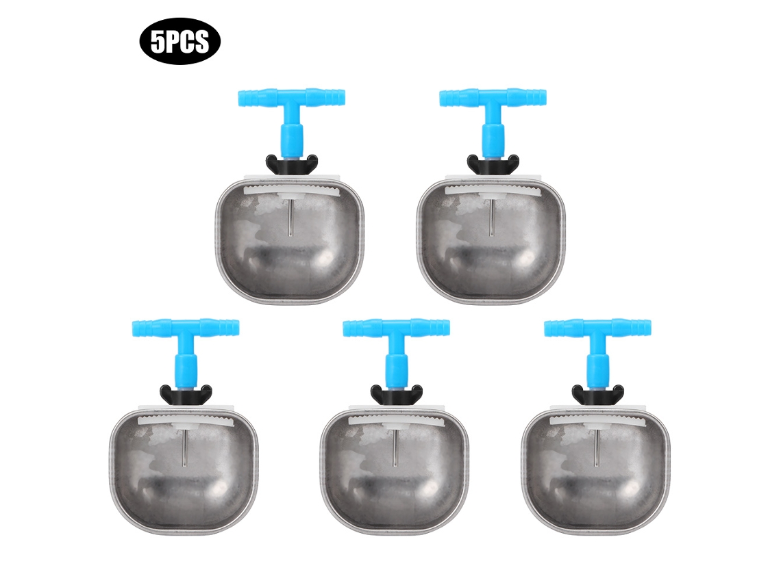 5pcs bacia de beber automática para coelhos com conexão em T aço inoxidável grande S/MARCA