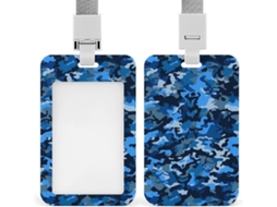 Porta Crachá Com Cordão, Design Azul, Porta Crachá, Porta Crachá, Capa Protetora Vertical Cartões De Trabalho