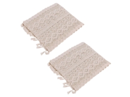 2x Mesa Tênis Macramé Elegante Crochet Lã Decoração Casamento Rustic