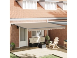 Vidaxl Toldo Retrátil Bege 450 × 300 Cm Tecido E Alumínio
