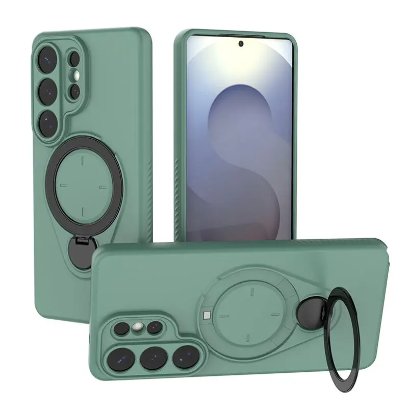 (verde, Galaxy S26) Capa De Celular Macia Em Tpu Com Carregamento Magnético E À Prova De Choque, Com Suporte De Anel De Metal.