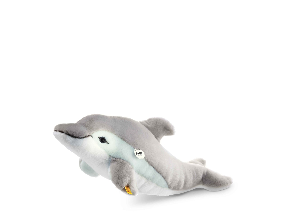 Golfinho De Pelúcia Cappy Da Steiff Golfinho De Pelúcia De 35 Cm Cinza/branco