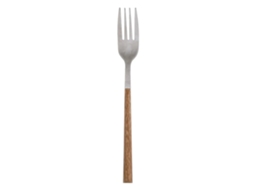 Garfo Em Aço Inox Com Cabo Com Efeito Madeira 21 Cm