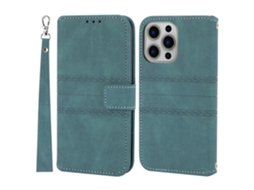 Capa Para Iphone 15 Pro Max Pele Sintética Anti-choque Verde