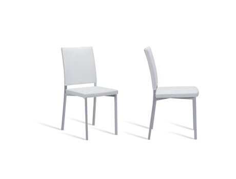 Cadeira de Cozinha PORTUS Canela (80x40x46 cm - Polipele - Branco - 2 Un)
