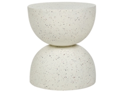 Mesa De Apoio Beliani Caoria De Óxido De Magnésio Branco Creme 40x40x46