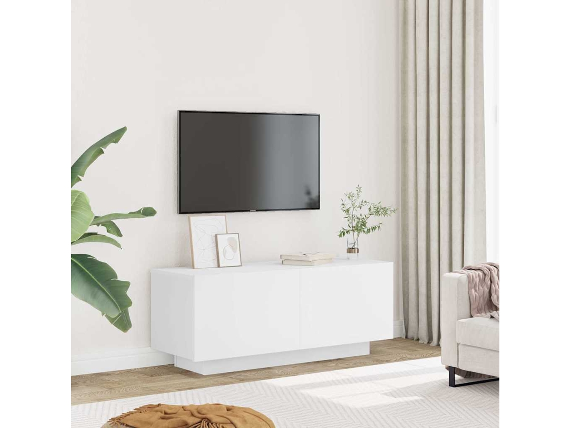 Vidaxl Móvel P/ Tv 100x35x40cm Madeira Processada Branco