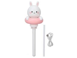 Umidificador Portátil Cute Cartoon Coelho Rosa Com Funcção De Timer De Spray E Anti Queima Seca Inteligente