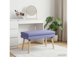 Vidaxl Banco De Camadas Duplas Azul Jeans 80 X 40 X 47 Cm Tecido