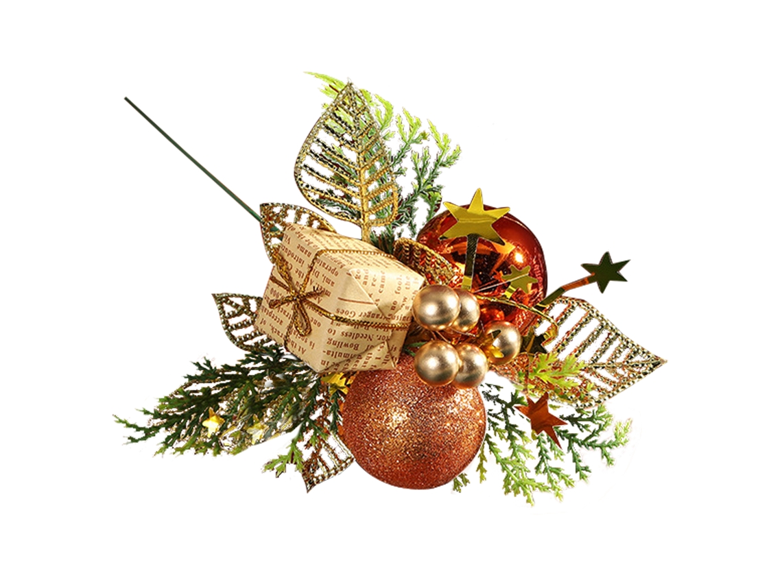 Decoração de Natal com ramo de corte em espuma/plástico e arame de 23x15cm LAXISCREED