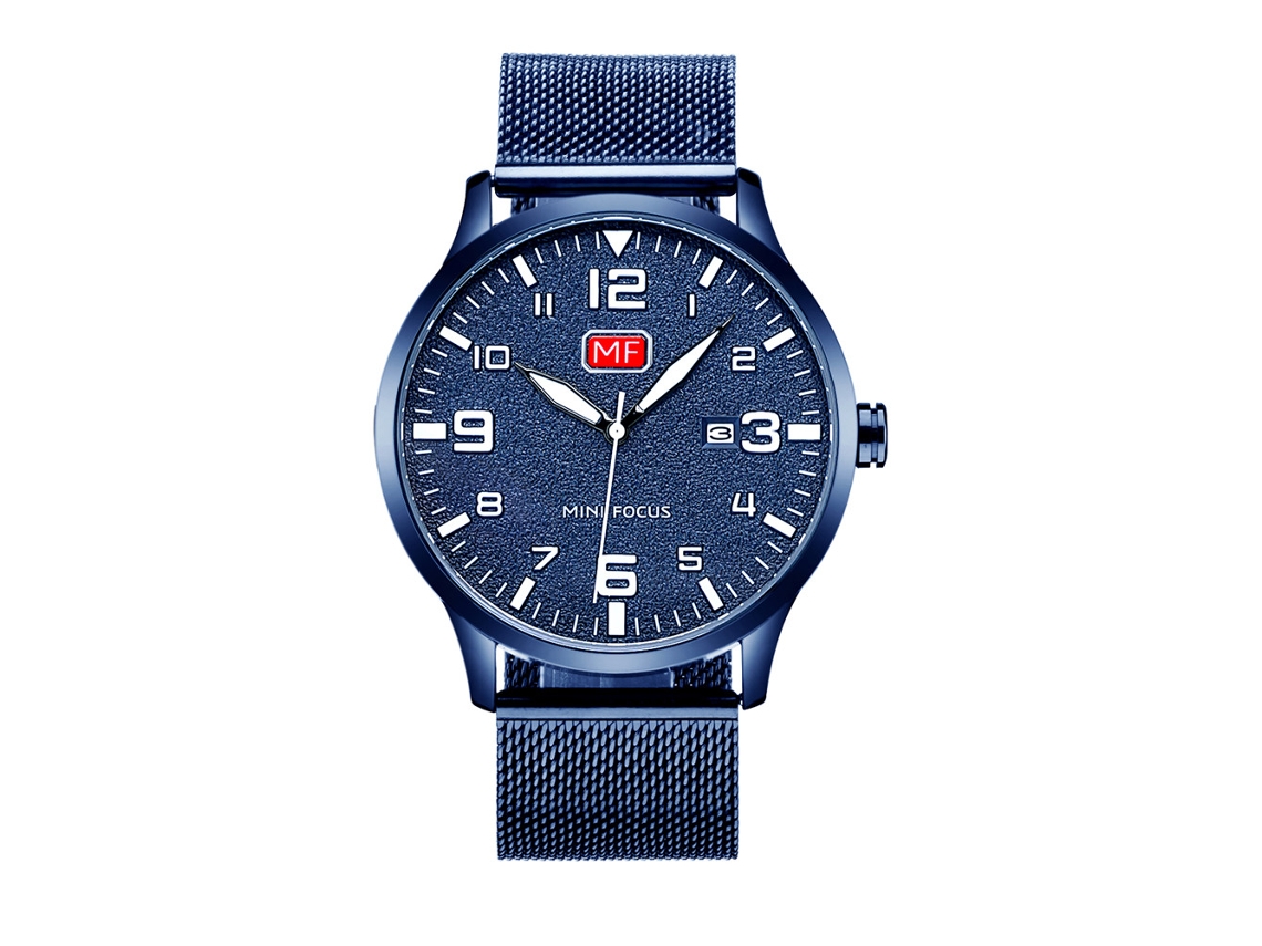 Relógio masculino de metal à prova d'água com pulseira ajustável, modelo Mini Focus (2)