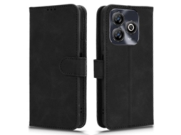 Compre Capa De Couro Tipo Carteira Com Flip E Toque De Pele Para Zte Blade A75 4g, Preta