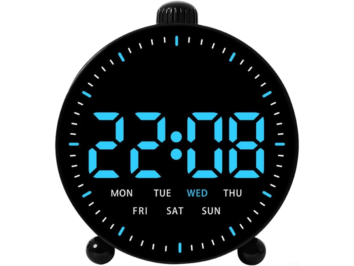 Despertador Digital Led Com Visor De Data E Dia - Para Uso Doméstico