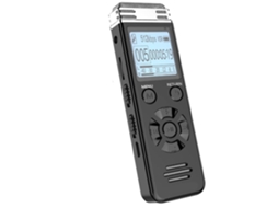 Lurelia Gravador De Voz Digital 16gb Com Redução De Ruído, Reprodução Mp3, Recarregável Para Reuniões, Aulas, Palestras - Preto