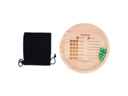 Primerox bandeja de Dados Farkle de Madeira para Jogo Clássico com 6 Dados e Sacola 18cm
