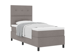Cama Box com Colchão Cinzento acastanhado 80x200 cm tecido MAISON EXCLUSIVE