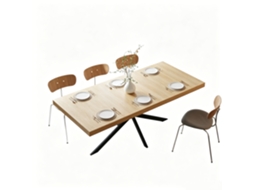 Mesa de jantar extensível, redonda e oval PAPRIKA