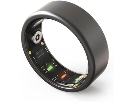 Anel de Fitness Chronus Bluetooth 5.1 Múltiplas Funções de Saúde Ipx8 À Prova D'Água Preto 9 # -19 0 ??Mm AUJEZON