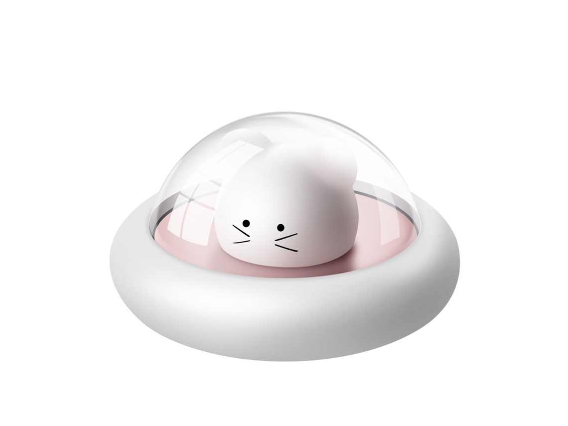 Rebe-lâmpada De Noite Pequena Para Crianças Com Carregamento Usb, 3 Níveis De Brilho, Proteção Ocular, Temporizador, Rato Fofo Rosa