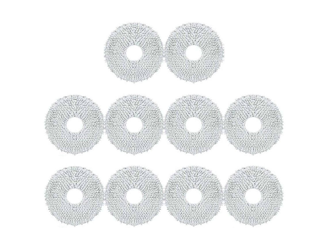 Conjunto de 10 Peças Panos Limpeza para Aspirador Robô Spin Revolution 11090, Peças de Reposição e Acessórios BRILVIBERA