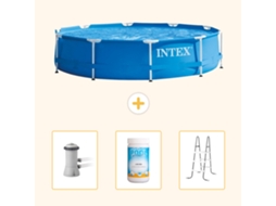 Intex Piscina Com Estrutura Redonda - 366x76 Cm - 4-peças Scb84