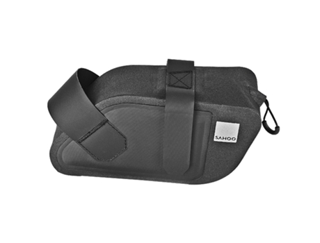 SAHOO Bolsa Bicicleta 0 8L Compacta Impermeável Fixação Sela Fivela Velcro Preto