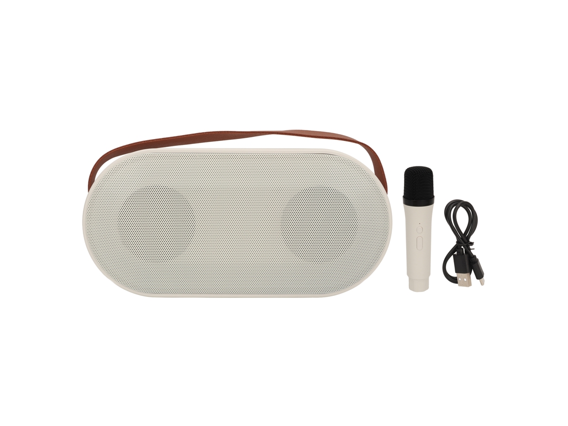 Microfone altavoz Bluetooth S/MARCA, portátil, com luz ambiente, bateria 500mah, para festas