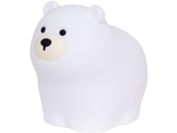 Luminária Noturna De Silicone Sanfly Urso Ártico, Recarregável, Para