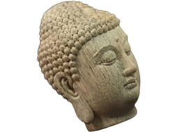 Elegante Estátua Cabeça Madeira Decoração Interiores Acabamento Delicado Ideal Estar Quarto Momento GOKOCO
