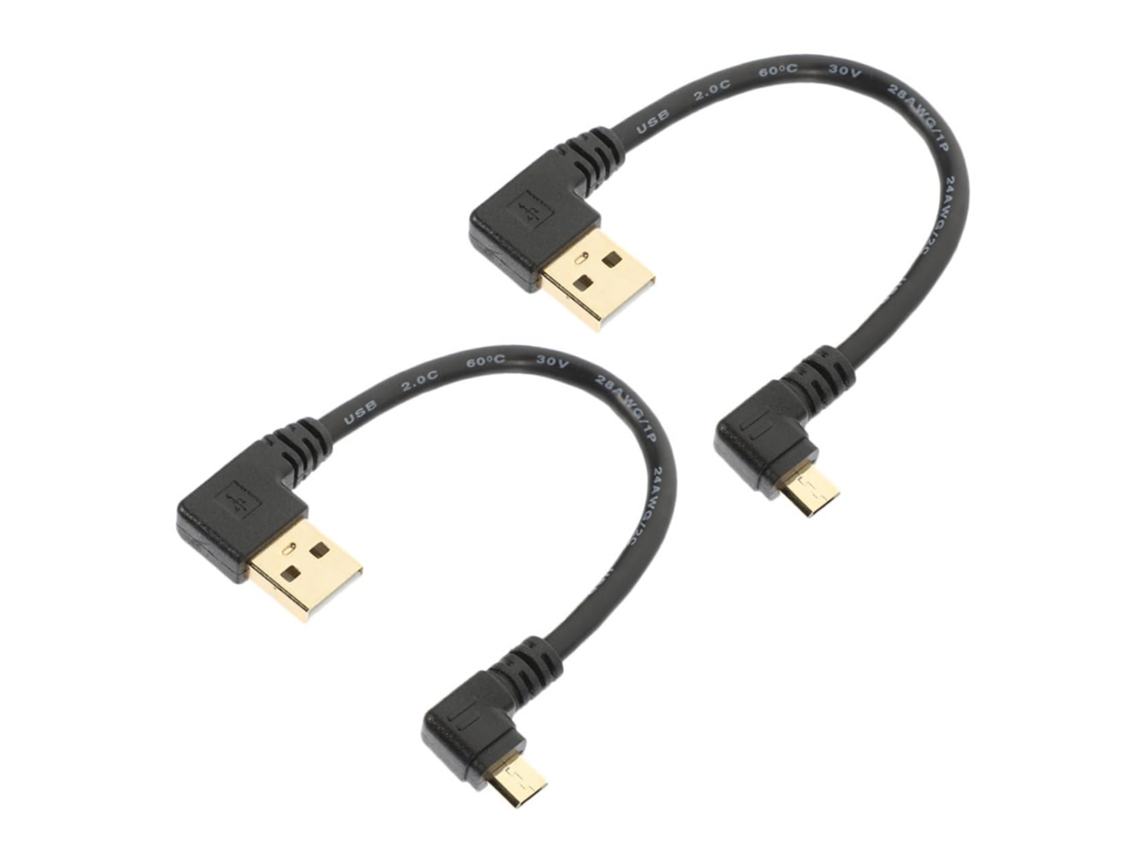 Cabo Micro Usb De 90 Graus Para Carregamento E Sincronização, Pacote