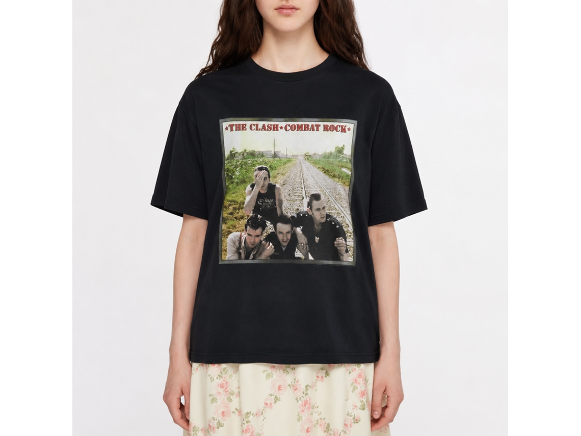 The Clash Combat Rock T-shirt Black Unisex Adults Size:xxl