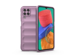 Capa Halinuia Para Samsung Galaxy M33 5g Magic Shield Tpu Flanela Roxa (proteção Integral, Interior Em Flanela)