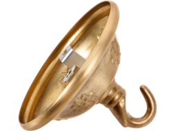 Placa de Teto Robusta em Cobre Dourado com Gancho para Lustre e Kit de Roseta de Fácil Instalação. SFUSHOS