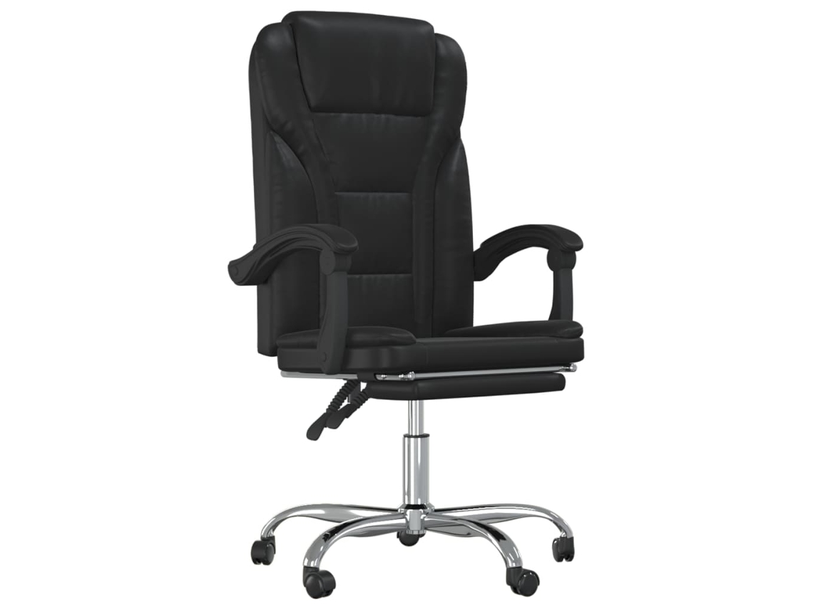 Reclining Office Chair, Reclining Office Chairs Vidaxl Preto Couro Artificial (n/a)
