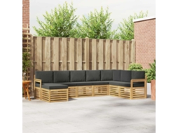 Vidaxl Conjunto De Sofás Para Exterior 8 Unid. Branco E Antracite