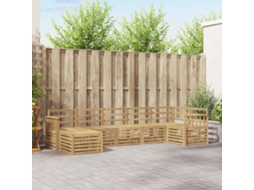 Vidaxl Conjunto De Sofás Para Exterior 7 Pcs Branco